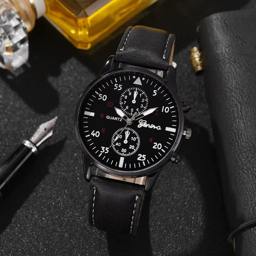 KACL | Coffret Cadeau Homme — Montre Geneva + 3 Bracelets