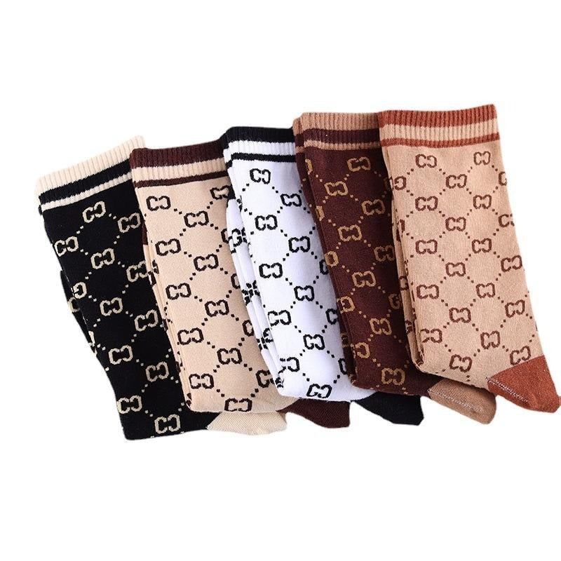 KACL | Chaussettes Mi-Mollet Coton | Motifs Luxueux & Style Raffiné