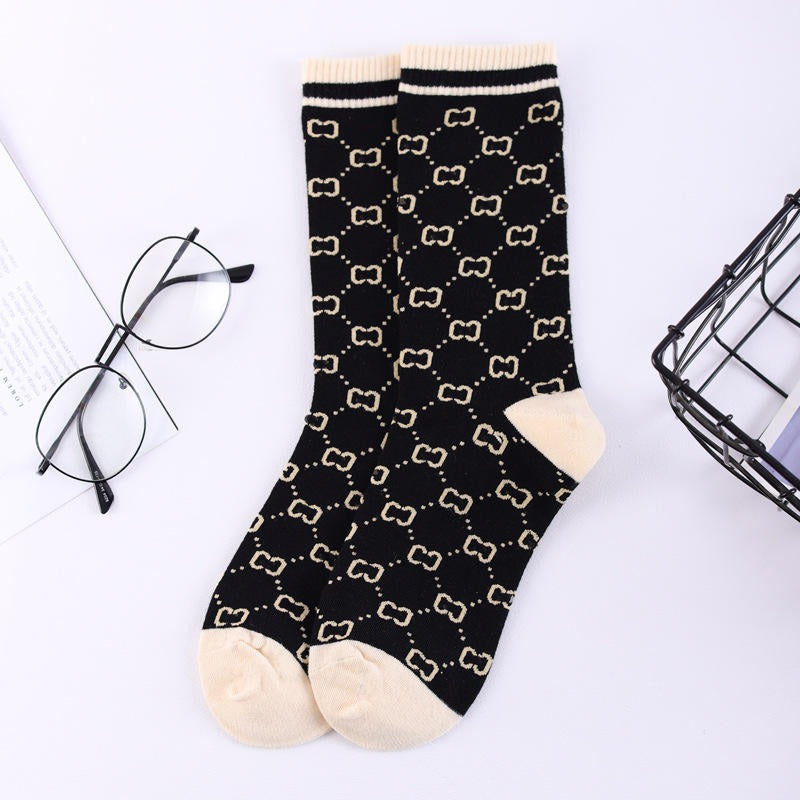 KACL | Chaussettes Mi-Mollet Coton | Motifs Luxueux & Style Raffiné