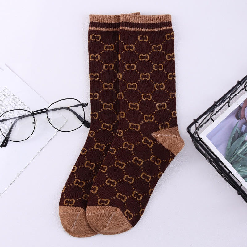 KACL | Chaussettes Mi-Mollet Coton | Motifs Luxueux & Style Raffiné