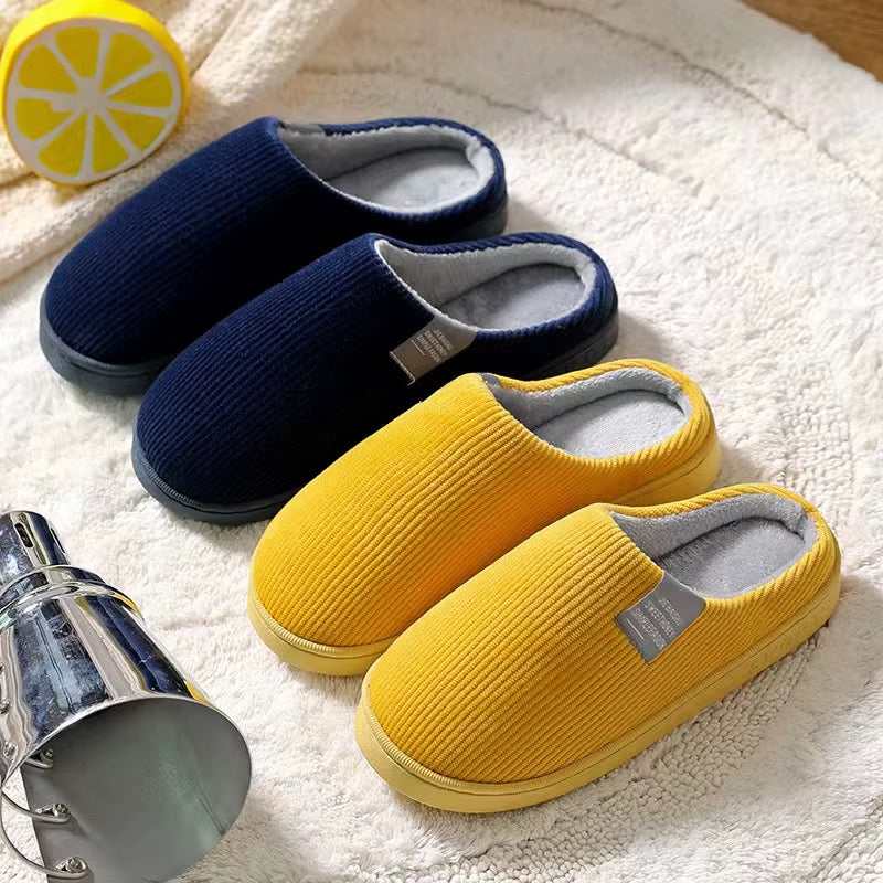 Chaussons Velours Côtelé