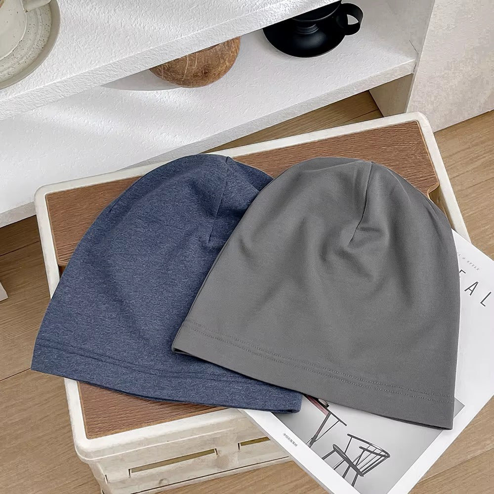 Bonnet-cagoule en maille côtelée à col long