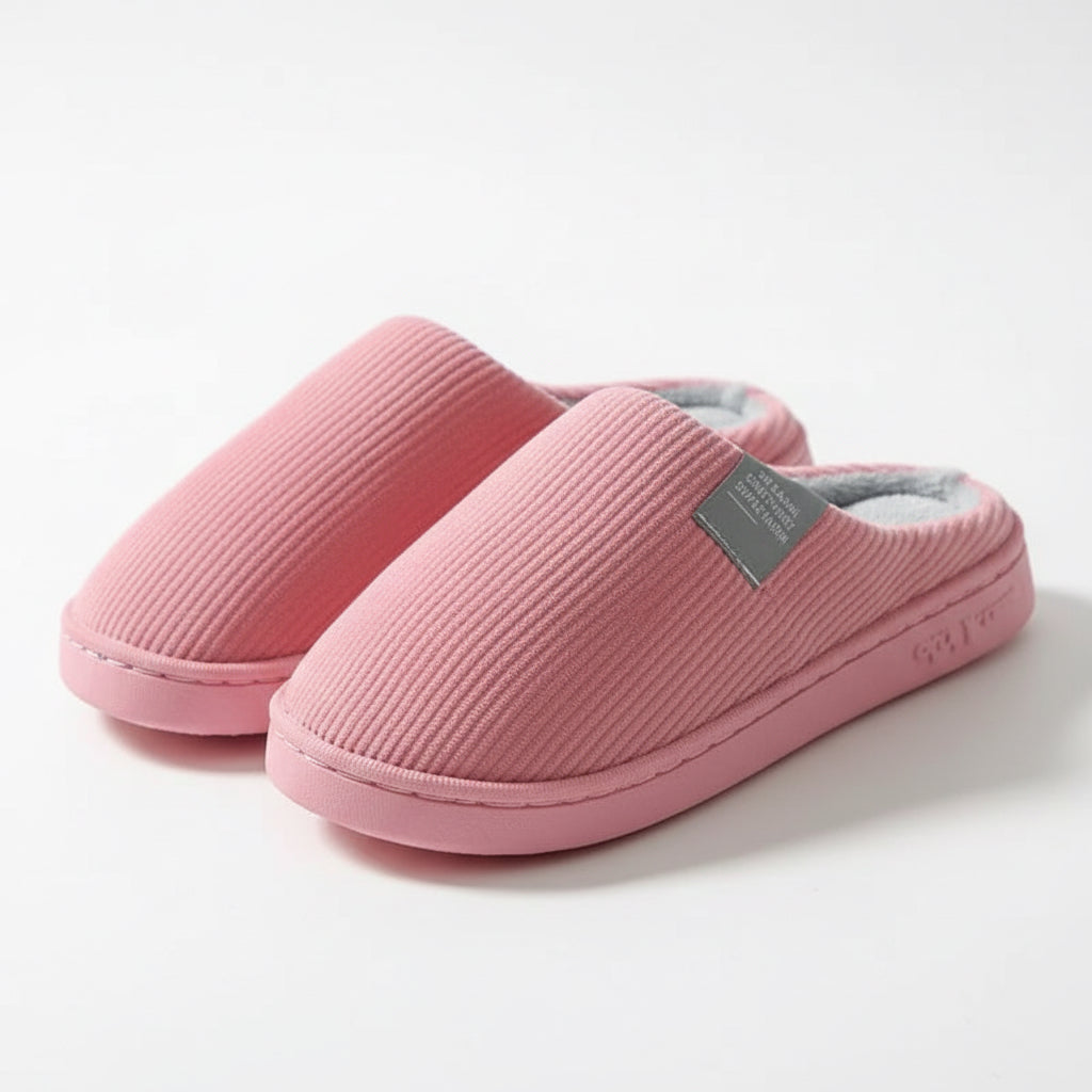 Chaussons Velours Côtelé