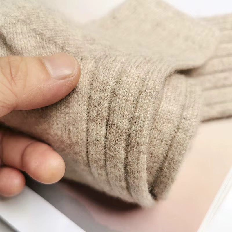 KACL | Chaussettes Cachemire Côtelées