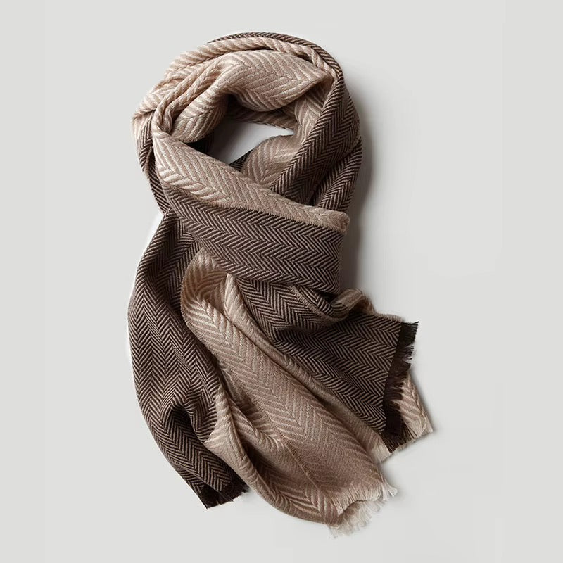 Écharpe Femme Motif Chevron – Tissage Luxe & Chaleur Hivernale | KACL