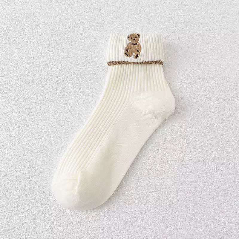 KACL | Chaussettes Mi-Longues Motif Ours | Kawaii, Fun & Confortables